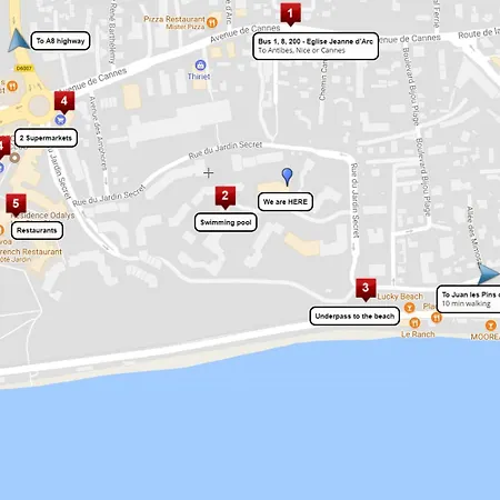 Bel En Bord De Avec Piscine Lagon Et Jardin, En Résidence Sécuriséee * Antibes